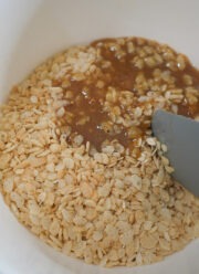 Mixing all of the ingredients together