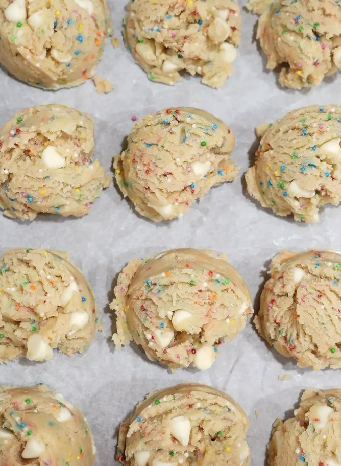 Birthday Cake Cookie dough before I bake them.