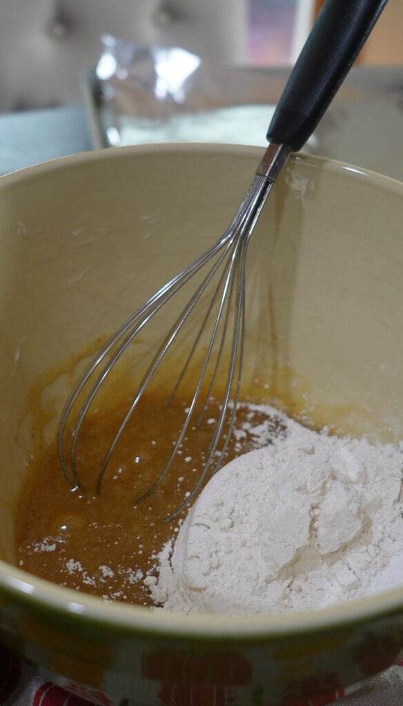 Mixing all of the ingredients together