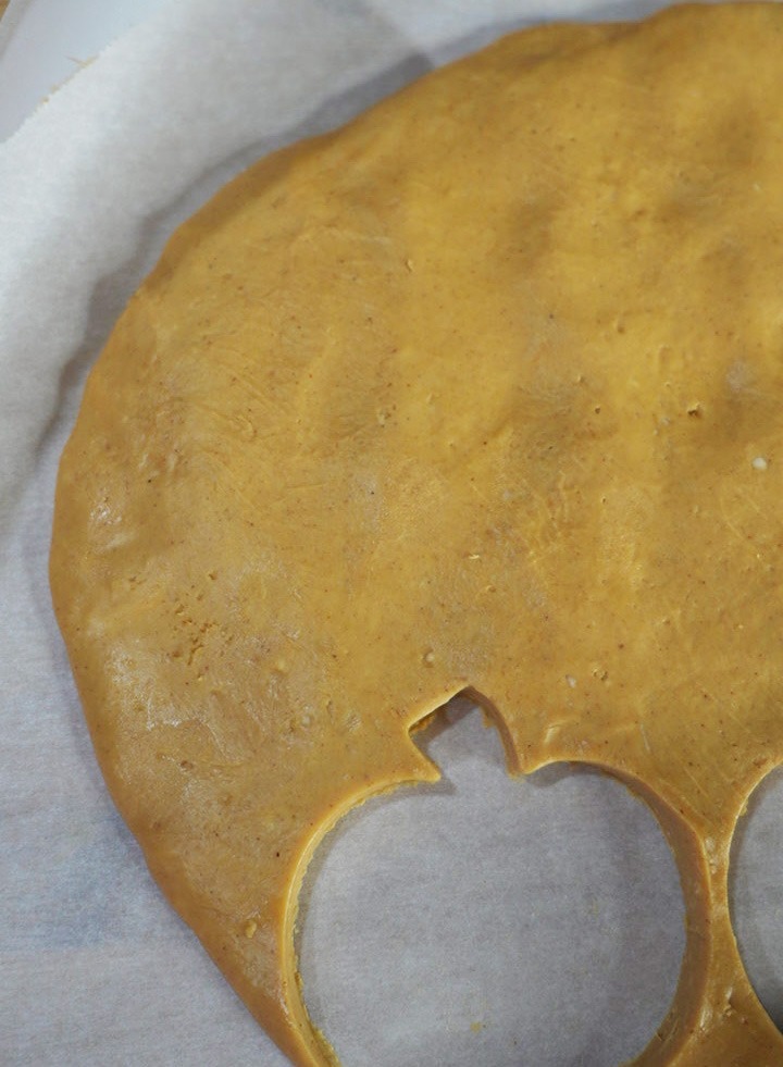 Use your pumpkin cookie cutter to share the Reese's pumpkns