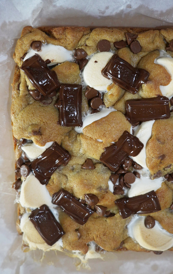 Finished smores cookie bars!